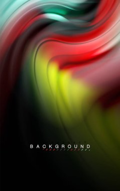 Sıvı sıvı renkler tasarım, renkli mermer veya plastik dalgalı doku arka plan, siyah, iş veya teknoloji sunu veya web broşür için parlak renkli öğeleri kapak tasarımı, duvar kağıdı