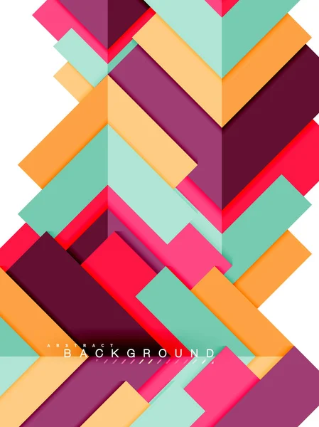 Multicolored abstract geometric shapes, geometry background for web banner — Stock Vector