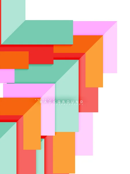 Wielobarwny abstrakcyjne kształty geometryczne, tło geometrii dla bannery — Wektor stockowy