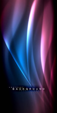 Neon parlayan dalga, sihirli enerji ve ışık arka plan