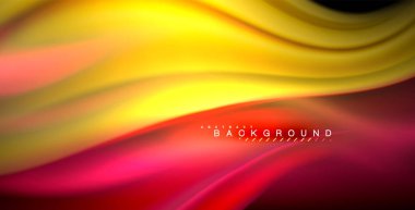 Neon parlayan dalga, sihirli enerji ve ışık arka plan