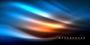 Neon parlayan dalga, sihirli enerji ve ışık arka plan