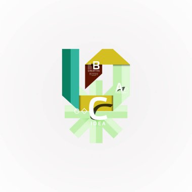 Kağıt seçeneği adımları diyagram Infographic düzeni