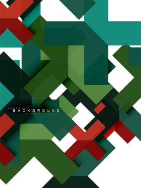 Çok renkli soyut geometrik şekiller, geometri arka plan web afiş için