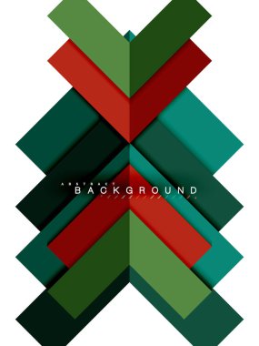 Çok renkli soyut geometrik şekiller, geometri arka plan web afiş için