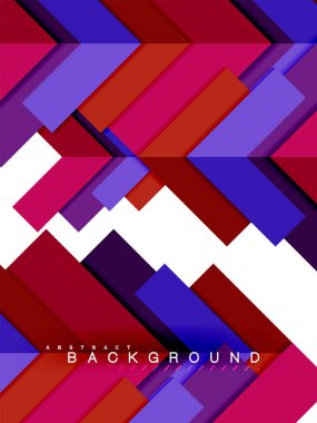 Çok renkli soyut geometrik şekiller, geometri arka plan web afiş için