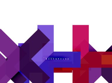 Çok renkli soyut geometrik şekiller, geometri arka plan web afiş için