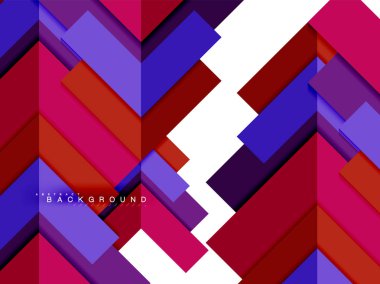 Çok renkli soyut geometrik şekiller, geometri arka plan web afiş için