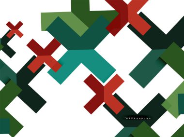 Çok renkli soyut geometrik şekiller, geometri arka plan web afiş için