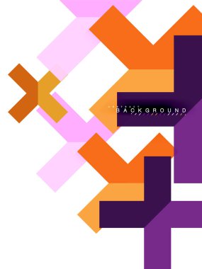 Çok renkli soyut geometrik şekiller, geometri arka plan web afiş için