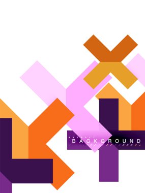 Çok renkli soyut geometrik şekiller, geometri arka plan web afiş için