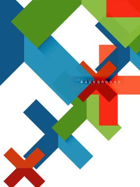 Çok renkli soyut geometrik şekiller, geometri arka plan web afiş için