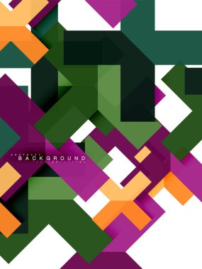 Çok renkli soyut geometrik şekiller, geometri arka plan web afiş için