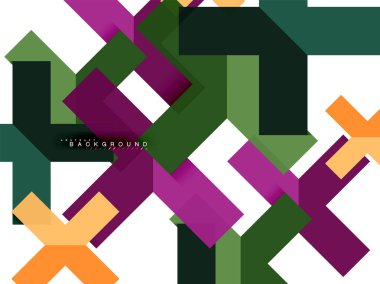 Çok renkli soyut geometrik şekiller, geometri arka plan web afiş için