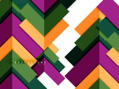 Çok renkli soyut geometrik şekiller, geometri arka plan web afiş için