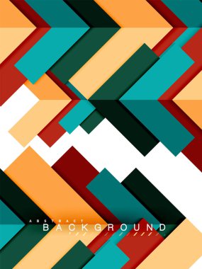 Çok renkli soyut geometrik şekiller, geometri arka plan web afiş için