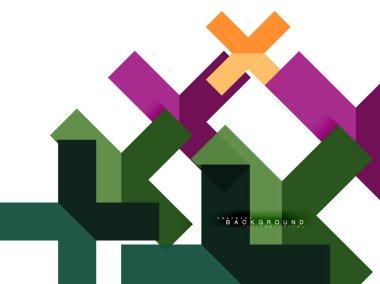 Çok renkli soyut geometrik şekiller, geometri arka plan web afiş için