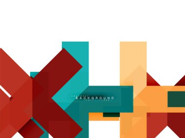 Çok renkli soyut geometrik şekiller, geometri arka plan web afiş için