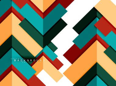 Çok renkli soyut geometrik şekiller, geometri arka plan web afiş için