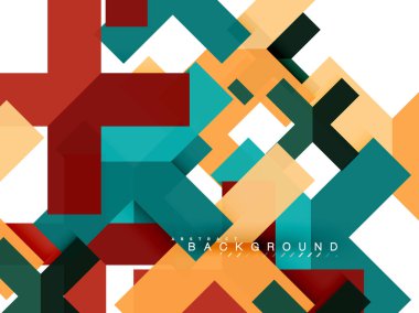 Çok renkli soyut geometrik şekiller, geometri arka plan web afiş için