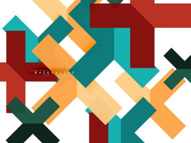 Çok renkli soyut geometrik şekiller, geometri arka plan web afiş için