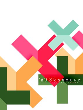 Çok renkli soyut geometrik şekiller, geometri arka plan web afiş için