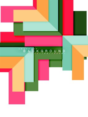 Çok renkli soyut geometrik şekiller, geometri arka plan web afiş için