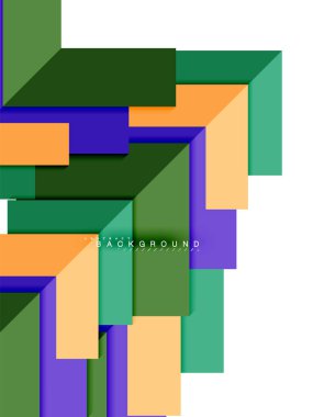 Çok renkli soyut geometrik şekiller, geometri arka plan web afiş için