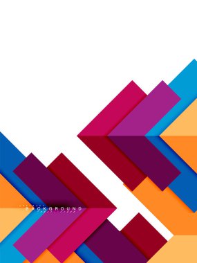 Çok renkli soyut geometrik şekiller, geometri arka plan web afiş için
