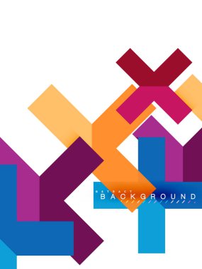 Çok renkli soyut geometrik şekiller, geometri arka plan web afiş için