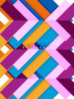 Çok renkli soyut geometrik şekiller, geometri arka plan web afiş için