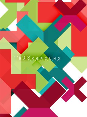 Çok renkli soyut geometrik şekiller, geometri arka plan web afiş için