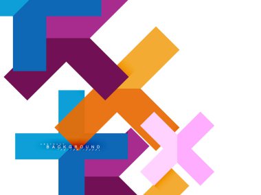 Çok renkli soyut geometrik şekiller, geometri arka plan web afiş için