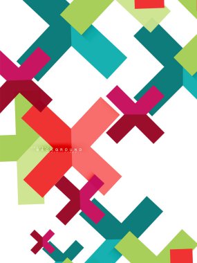 Çok renkli soyut geometrik şekiller, geometri arka plan web afiş için