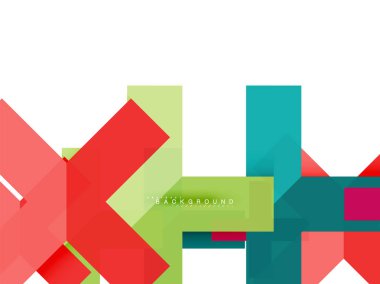 Çok renkli soyut geometrik şekiller, geometri arka plan web afiş için