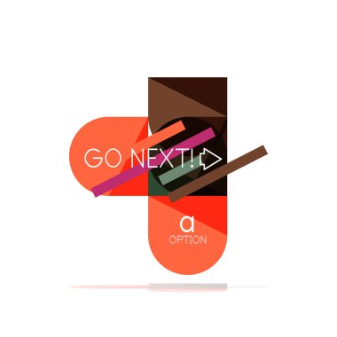 En az daire temiz soyut seçeneği adım Infographic tasarım öğesi, geometrik şekiller - Tur kareler, daireler ve satırları düzeni ile örnek metin