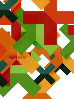 Çok renkli soyut geometrik şekiller, geometri arka plan web afiş için