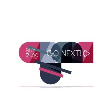 En az daire temiz soyut seçeneği adım Infographic tasarım öğesi, geometrik şekiller - Tur kareler, daireler ve satırları düzeni ile örnek metin