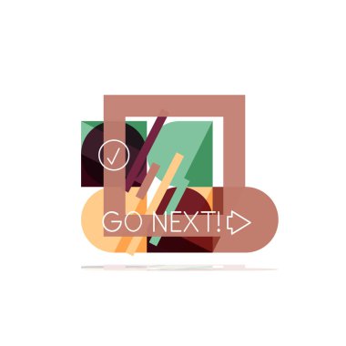 En az daire temiz soyut seçeneği adım Infographic tasarım öğesi, geometrik şekiller - Tur kareler, daireler ve satırları düzeni ile örnek metin