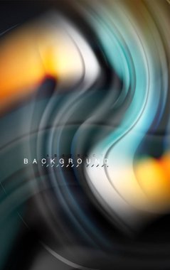 Sıvı sıvı renkler tasarım, renkli mermer veya plastik dalgalı doku arka plan, siyah, iş veya teknoloji sunu veya web broşür için parlak renkli öğeleri kapak tasarımı, duvar kağıdı