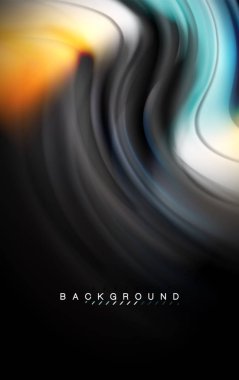 Sıvı sıvı renkler tasarım, renkli mermer veya plastik dalgalı doku arka plan, siyah, iş veya teknoloji sunu veya web broşür için parlak renkli öğeleri kapak tasarımı, duvar kağıdı