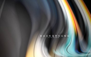Sıvı sıvı renkler tasarım, renkli mermer veya plastik dalgalı doku arka plan, siyah, iş veya teknoloji sunu veya web broşür için parlak renkli öğeleri kapak tasarımı, duvar kağıdı