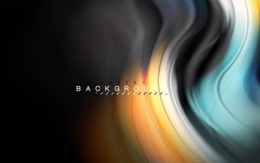 Sıvı sıvı renkler tasarım, renkli mermer veya plastik dalgalı doku arka plan, siyah, iş veya teknoloji sunu veya web broşür için parlak renkli öğeleri kapak tasarımı, duvar kağıdı