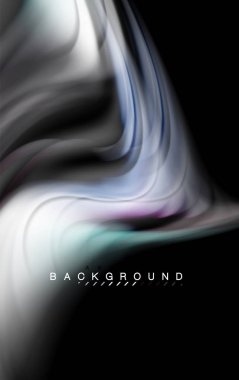 Sıvı sıvı renkler tasarım, renkli mermer veya plastik dalgalı doku arka plan, siyah, iş veya teknoloji sunu veya web broşür için parlak renkli öğeleri kapak tasarımı, duvar kağıdı