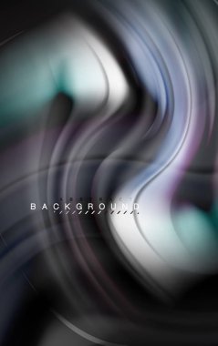 Sıvı sıvı renkler tasarım, renkli mermer veya plastik dalgalı doku arka plan, siyah, iş veya teknoloji sunu veya web broşür için parlak renkli öğeleri kapak tasarımı, duvar kağıdı