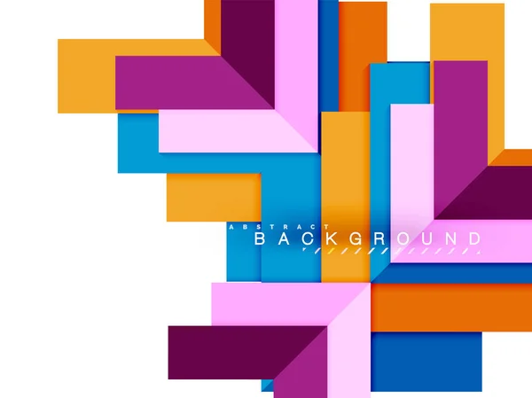 Çok renkli soyut geometrik şekiller, geometri arka plan web afiş için — Stok Vektör