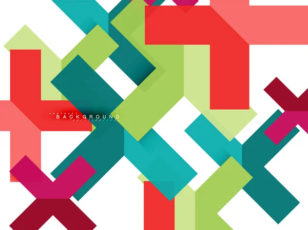 Formas geométricas abstractas multicolores, fondo de geometría para banner web — Vector de stock