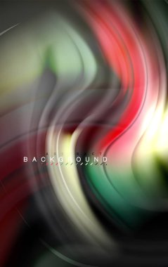 Sıvı sıvı renkler tasarım, renkli mermer veya plastik dalgalı doku arka plan, siyah, iş veya teknoloji sunu veya web broşür için parlak renkli öğeleri kapak tasarımı, duvar kağıdı