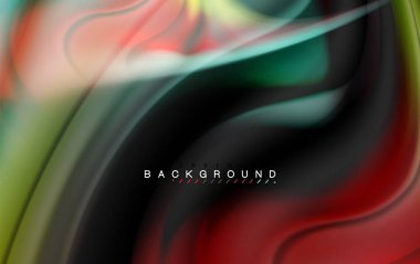 Sıvı sıvı renkler tasarım, renkli mermer veya plastik dalgalı doku arka plan, siyah, iş veya teknoloji sunu veya web broşür için parlak renkli öğeleri kapak tasarımı, duvar kağıdı