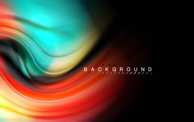 Sıvı sıvı renkler tasarım, renkli mermer veya plastik dalgalı doku arka plan, siyah, iş veya teknoloji sunu veya web broşür için parlak renkli öğeleri kapak tasarımı, duvar kağıdı